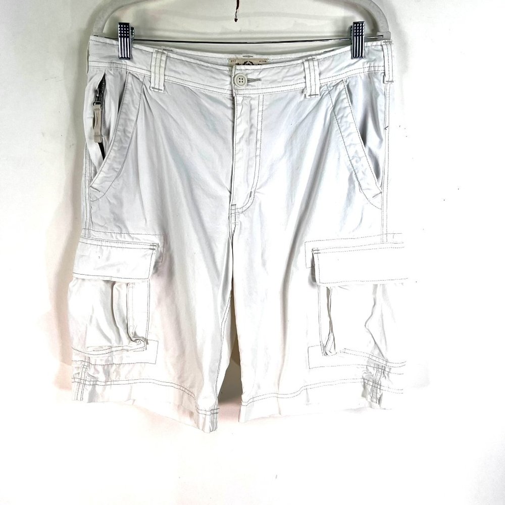 Express Double Reinforced Cargo Shorts Mens Size 32 White